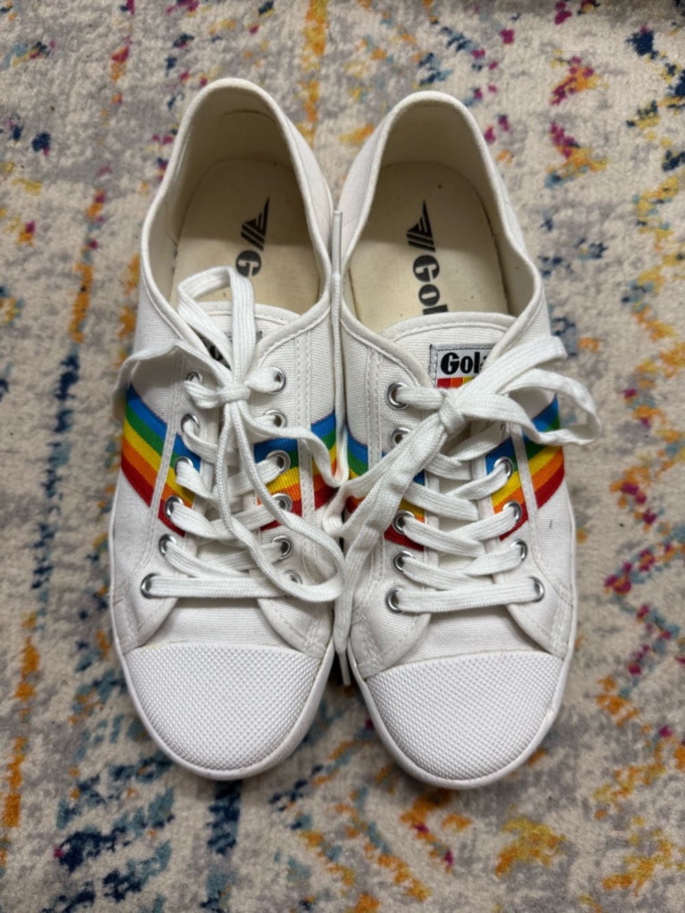 Gola Coaster Rainbow Canvas Sneakers Size 8 (39)
